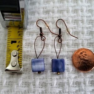 Purple Copper Dangle earrings